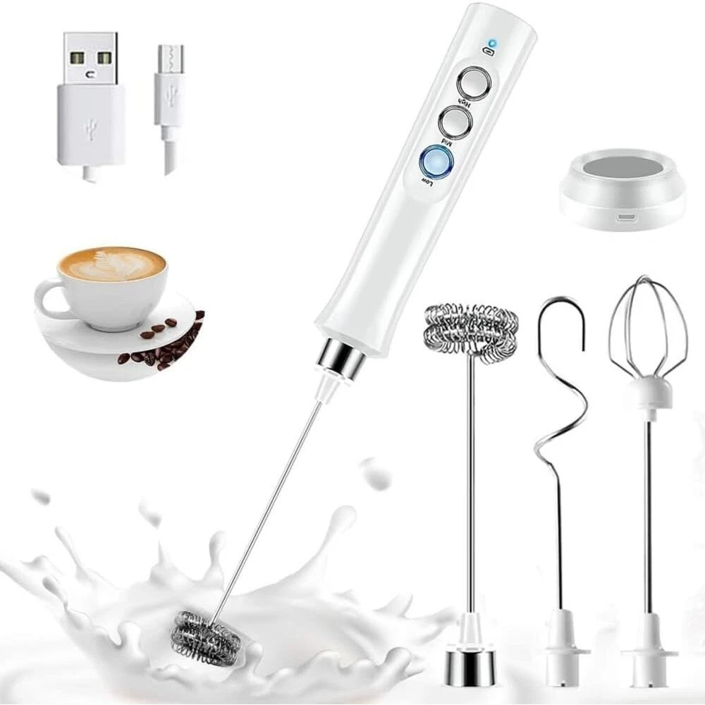 Milk Frother - USB Rechargeable for Latte, Coffee, Hot Chocolate, Matcha Blender Milk Frother - USB Rechargeable for Latte, Coffee, Hot Chocolate, Matcha Blender