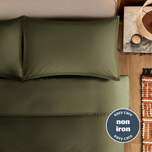 Silentnight Washed Cotton Rich Duvet Cover Set Pillowcase Soft Bedding Easy Care - Picture 26 of 36