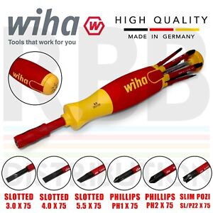 Details about   WIHA Electrician VDE Screwdrivers Slotted PH1 PH2 Phillips PZ1 PZ2 Pozi Torx Hex