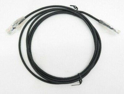 Slim Cat 6 Patch Cable w/ RJ45 Connectors 6ft Black  TF