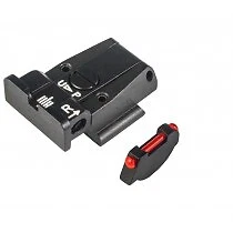 Ruger P90, P91, P93, P94, P95, P97 Adjustable Black Target Rear with Red Front