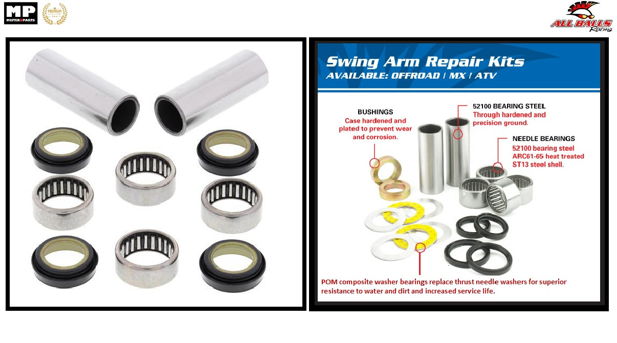 Kit roulement bras oscillant All Balls Kawasaki KLX650 supprime le jeu arrière