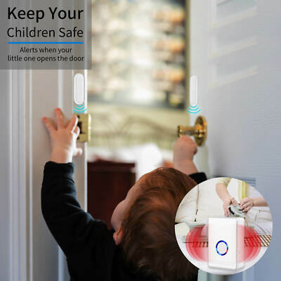 SanJie Door Alarm For Kids Safety With Remote,Wireless Door Chimes When Door Opens For Home/Dementia Patients/Pool,0-120 DB Volume Ajustable 4 Working Modes(2 Remote & 2 Sensor - View #8