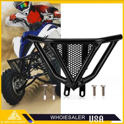 For Yamaha Raptor 700 700R Black Front Bumper Iron Grab Bar ATV Quad 2006-2025
