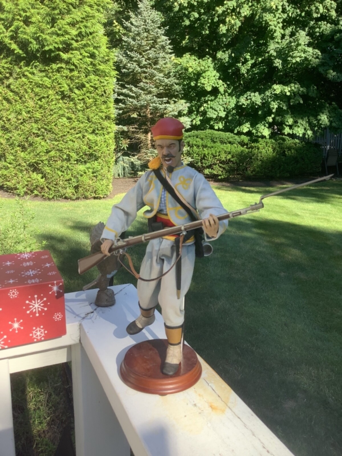 1/6 SCALE SIDESHOW U.S. ZOUAVES U.S. CIVIL WAR 12" FIGURE  w/ OAK STAND