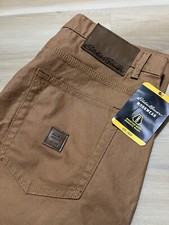 NWT Men's Eddie Bauer Workwear Relaxed Fit Pants in Brown Duck size 40x32