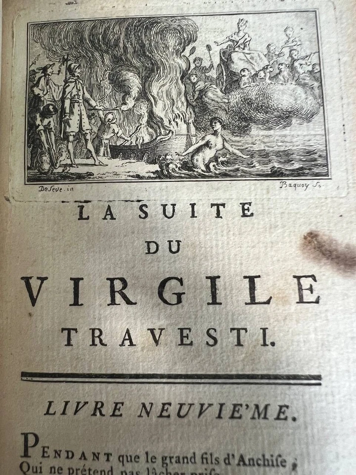 1752 Le Virgil Travesti Third Volume Burlesque Style Buillon Versified Aeneid B7 Foto 2 de 4