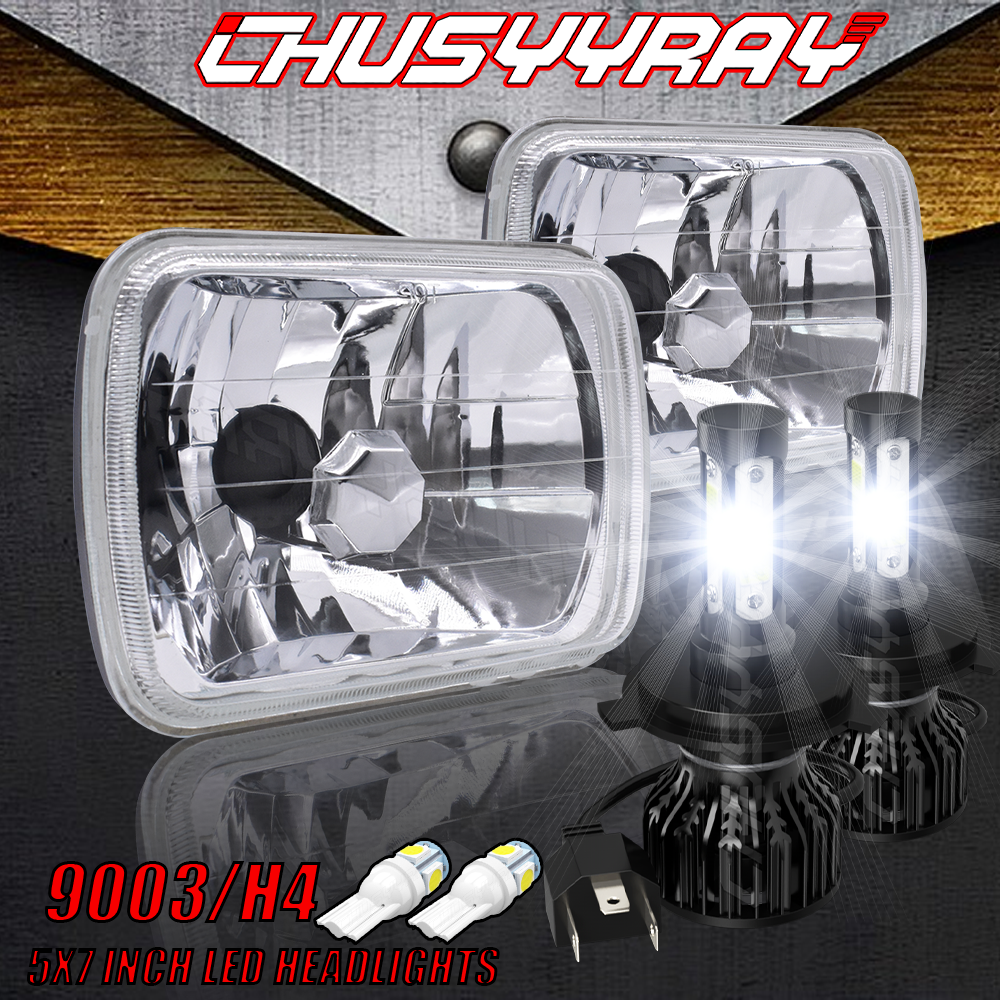Par De Faros LED De 7x6 Pulgadas Para INTERNATIONAL 4700 4900 8100 9900I, Luz Blanca 6500K