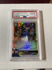 Joe Gray 2018 Bowman Draft Chrome RC Auto #d 292/499 PSA 10 Gem Refractor Rookie