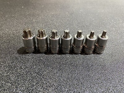 Snap on 207EFTXYSE 7-teilig 3/8 Zoll Antrieb Torx Bit kurzer Steckschlüsselsatz T27-T55+T47