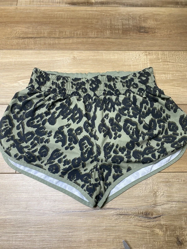 victoria-secret-vs cheetah print athletic running shorts