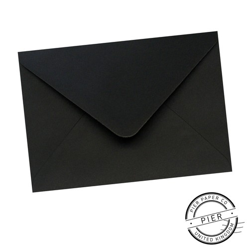 50 pack x C6 A6 Premium Quality Black 100gsm Invitation Envelopes - 114 x 162mm - Picture 1 of 2