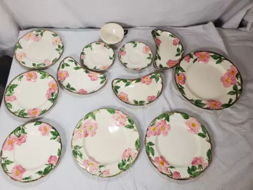 Lot Of 12 Franciscan Desert Rose Hand Painted Dinnerware 199, 99, 166, 73, etc.