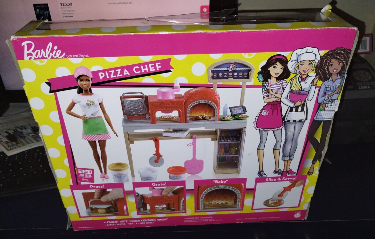 Barbie Pizzeria Barbie Pizza Chef Doll And Playset Blonde Barbie