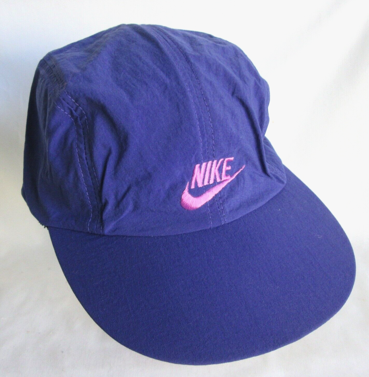 90s VTG NEW NYLON HAT NIKE NEON PINK PURPLE SNAPBACK GRAIL