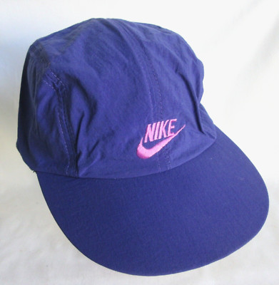 90s VTG NEW NYLON HAT NIKE NEON PINK PURPLE SNAPBACK GRAIL