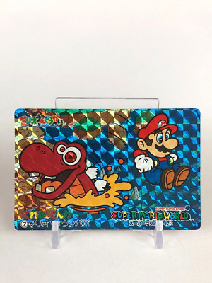 Mario vs Blargg SuperMario World Card Holo BANPRESTO Nintendo 1993 Japanese