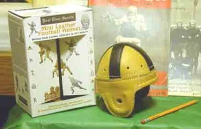 PAST TIME SPORTS 1940 Notre Dame Leather 1/3 scale Football Helmet Lujack , Lattner , Hornung