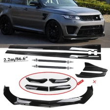 Front Bumper Lip Spoiler Chin Splitter For Land Rover Range Rover Glossy Black B