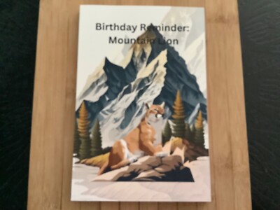 Birthday Reminder mountain lion, puma, cougar