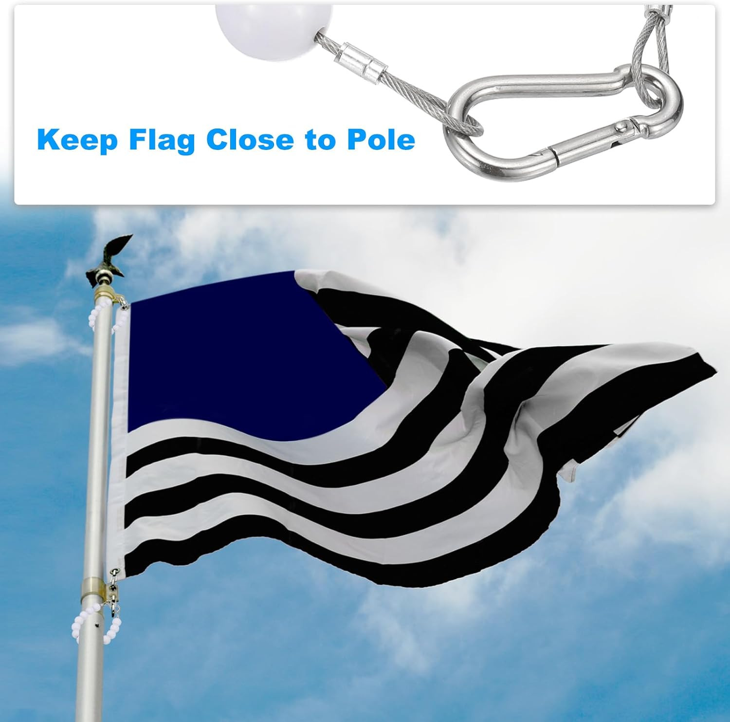 Flagpole Retainer Ring Flag Pole Accessories, Flag Beaded Mount Ring ...