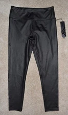 New Womens Kyodan Leggings Large Black High Waist Brushed Interior Pants