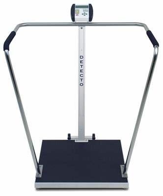 Detecto 6856 Bariatric Scale, Digital, 1000lb x .2lb / 450kg x .1kg, 24'' x 24''