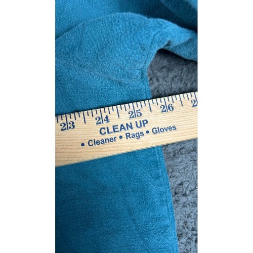 Camicia vintage Sears Western turchese denim con fasce accento arancione - Foto 10 di 18