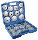 Cup Type Deluxe Oil Filter Wrench Removel Socket Tool Set Garage Aluminum 23pcs