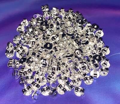 925 Sterling Silber Schmetterling Rücken Pin Ohrstecker Ohrringe Roll Stopper