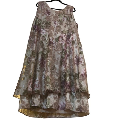 R & M Richards Woman Floral Lace Tiered Party Dress Plus Size 22W