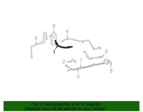 Genuine GM 1994 Chevrolet GMC Astro Safari Air Conditioning Hose Line 15968735 - Image 2 of 2