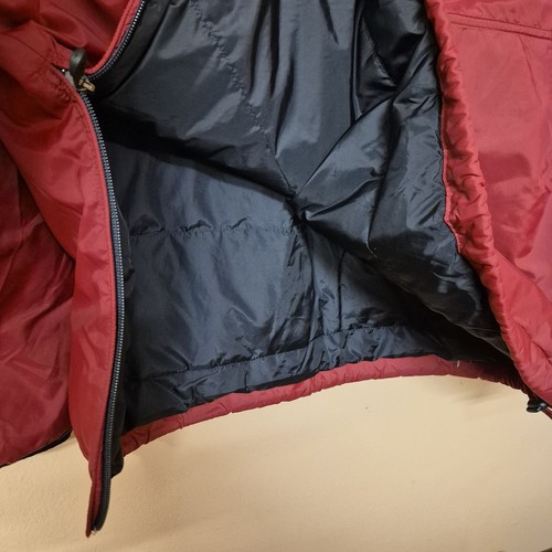 Timberland Smock Jacket Red Weathergear Down Padded Hooded Size Medium - Picture 8 of 9