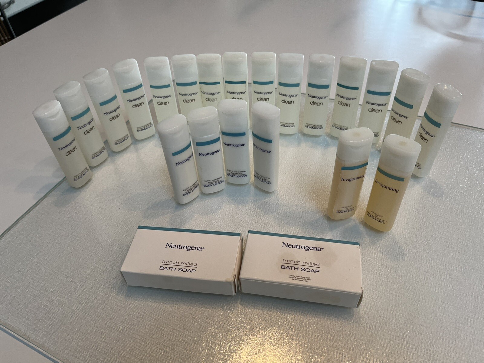 Neutrogena Travel Size Hotel Shampoo Bath Gel Body Lotion Soap Bars Lot Of 23 eBay