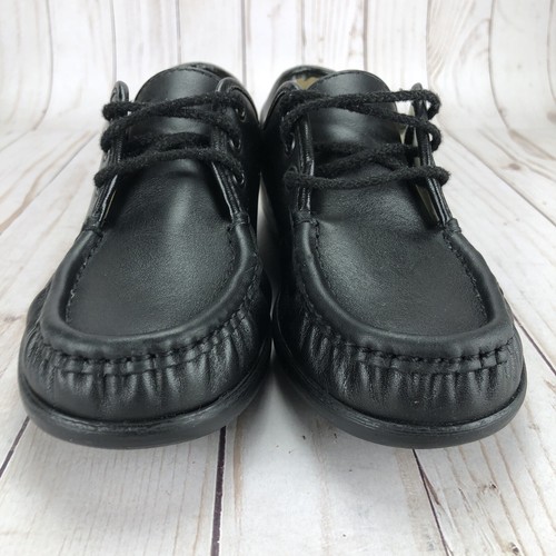 SAS Siesta Comfort Shoes Walking Diabetic Moccasin Black Leather Womens Size 8N - Picture 3 of 10