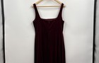 Birdy Grey Women's Red Velvet Sleeveless Front Slit Bridesmaid Alex Dress Size L — photo 5