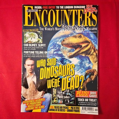 Uri Geller's Encounters Magazine Nov 1997 (1226) Living Dinosaurs Halloween