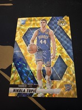 2024-25 Panini Mosaic - Rookies Nikola Topic #242 Reactive Yellow Mosaic...