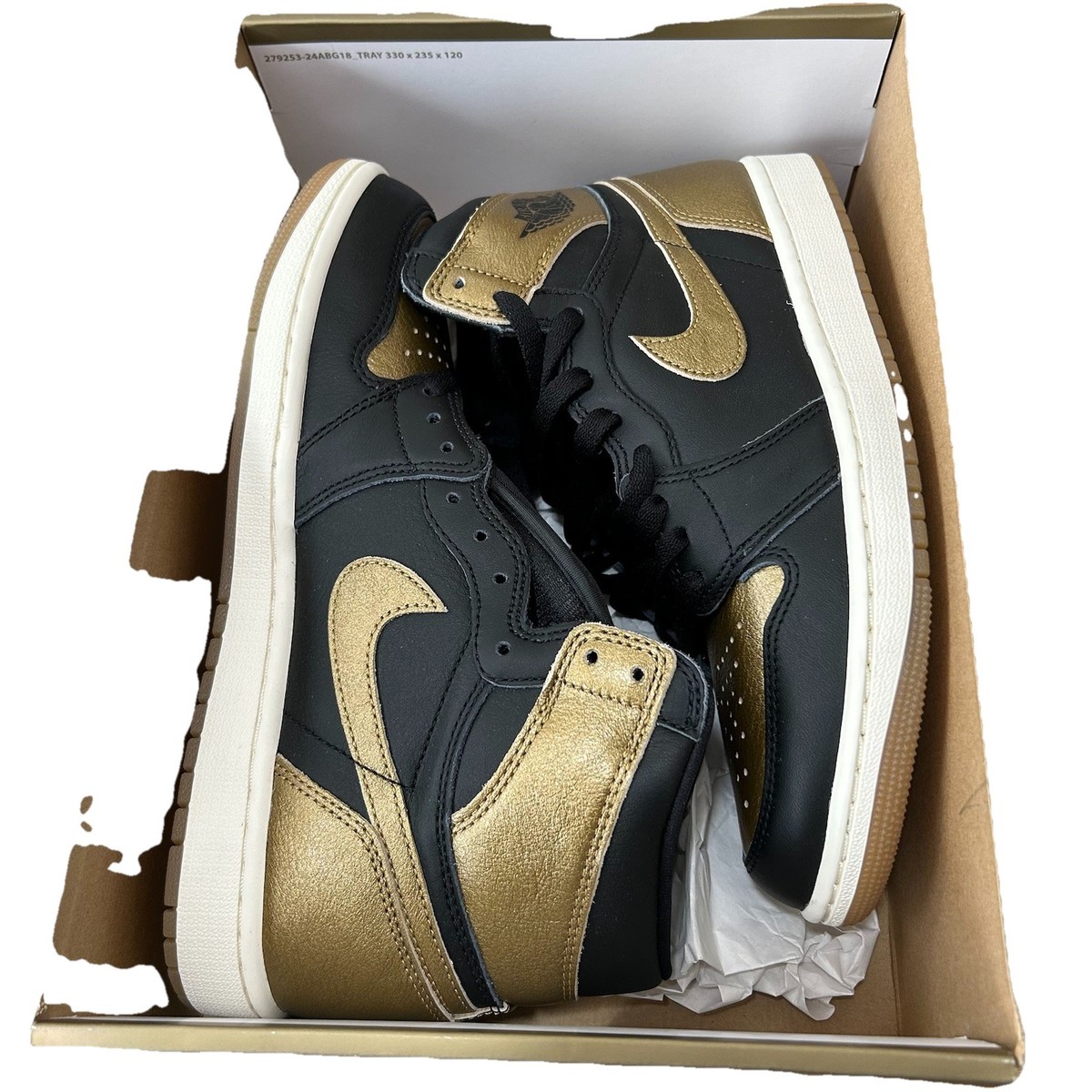 New Nike Air Jordan 1 Retro High OG Men's Sneakers Sz 9.5 Black