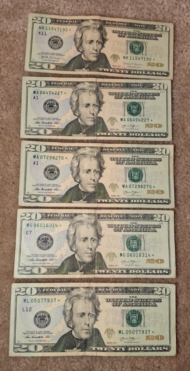 $20 2013 US Small Size Paper Money Notes for sale | eBay