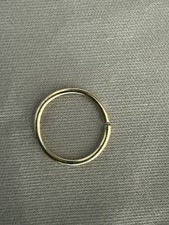 14k Solid Gold Seamless Earring 18g 10mm Septum Daith Nose Cartilage
