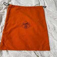 HERMES Orange Drawstring Dust Bag, 37 x 43cm, Authentic, for Birkin 25