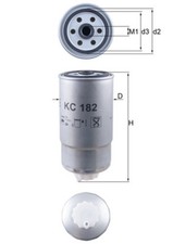 MAHLE Kraftstofffilter KC 182 Anschraubfilter für IVECO JEEP CHEROKEE KJ DAILY 3