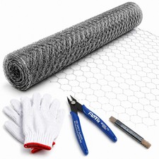 100FT Roll Galvanized Metal 2x1" Hexagonal Chicken Wire Mesh Poultry Net Fencing