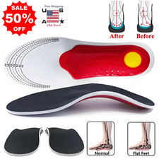 Unisex Orthotic Arch Support Insoles Flatfoot Relief Memory Foam Cushion Pads US
