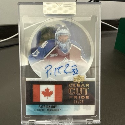 2022-23 Upper Deck Clear Cut Patrick Roy Pride Of Canada On Card Auto #/25