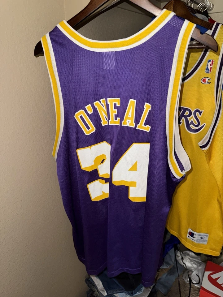 CAMISETA VINTAGE CHAMPION LAKERS SHAQUILLE O’NEAL, TALLA 48, MORADA Foto 2 de 2