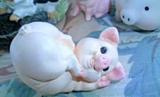 Lot of 9 LITTLE PIG FIGURINES/misc. Variety