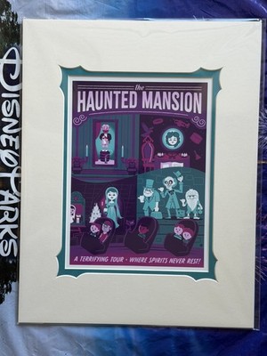 2026 Disney Parks Dave Perillo Haunted Mansion Attaction Ride Print 14x18''