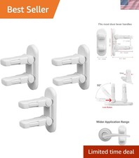 Safe Door Handle Lock for Kids - Durable ABS, No Tools Needed, 3 Pack